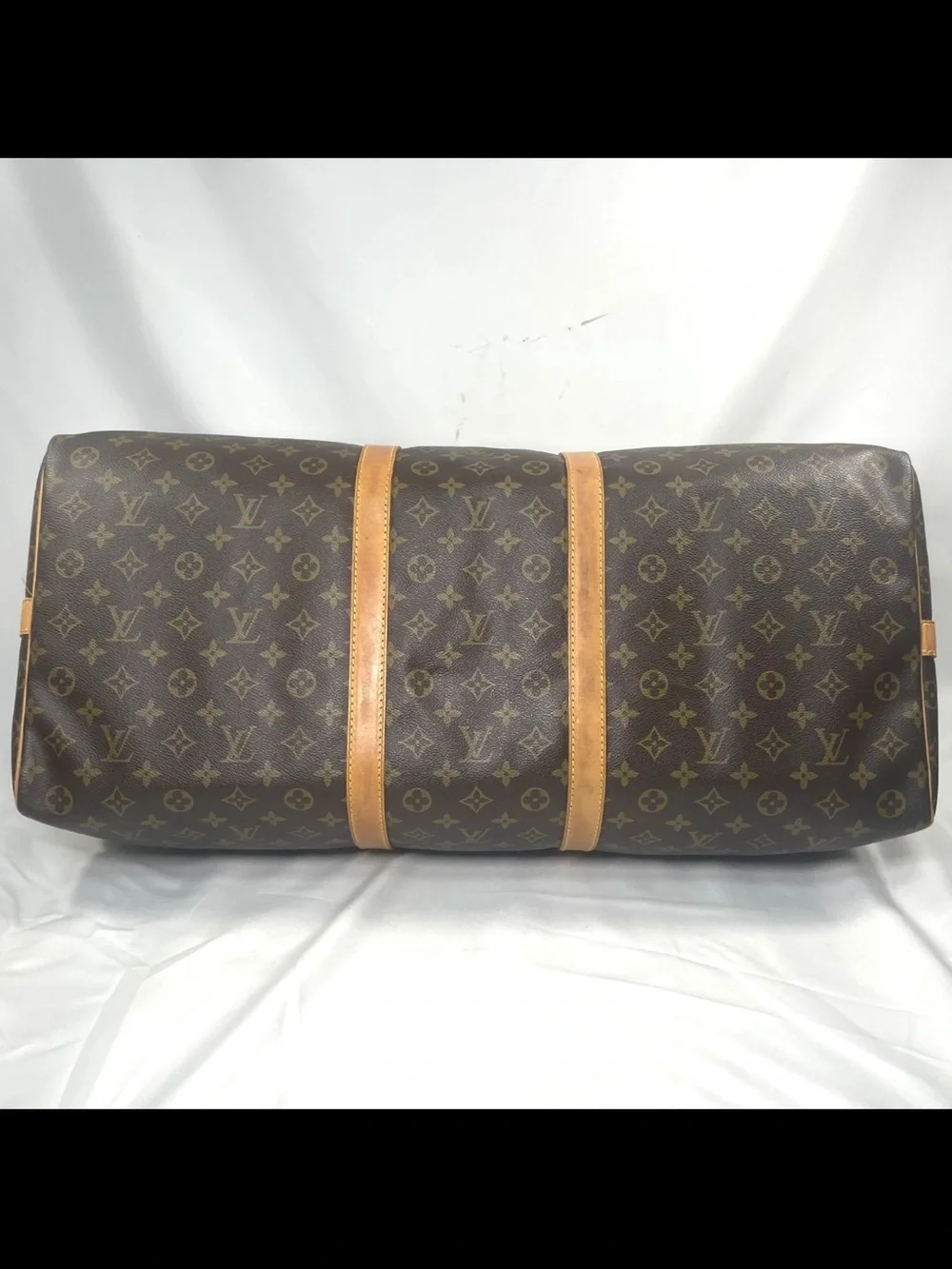 Louis Vuitton Monogram Canvas Duffel with Vachetta Trim in Brown and Tan